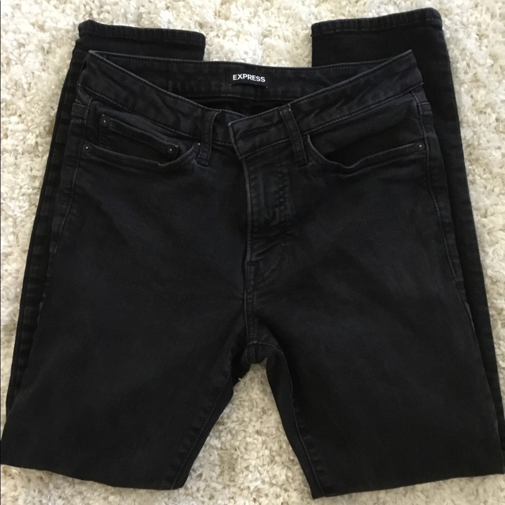 Express Slim Black Jeans sz 30x30 - Picture 2 of 5